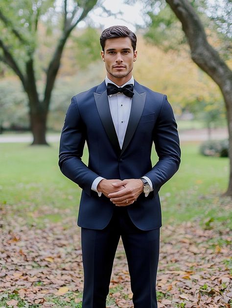 Step into sophistication with our elegant navy tuxedo. Visit our website to discover more.   https://suitcentury.com/suits/navy-suit  #FormalWear #menssuitstyle #mensfashion #menssuits #mensstyle #suitstyle #suits #menstyle #suitup #menswear #suitandtie #men #dapperfashion #style #suitsformen #mensfashionblog Taxido Suit, Navy Tuxedo Wedding, Groomsmen Attire Navy, Mens Navy Suit, Navy Tuxedo, Navy Groomsmen, Mens Suit Style, Navy Tuxedos, Navy Blue Tuxedos