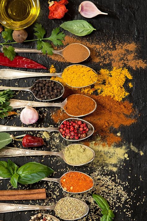 Essen, Spices Photography, Spice Grinders, List Of Spices, Decorações Com Comidas, Seasoning And Spice, Spiced Coffee, Low Fodmap Diet, Fodmap Diet