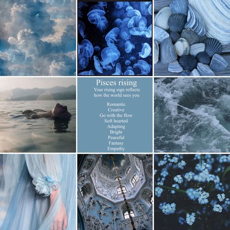 Ascendant In Pisces, Pisces Ascendant Aesthetic, Pisces Rising Style, Pisces Rising Sign, Pisces Rising Aesthetic, Astrology Branding, Rising Pisces, Pisces Ascendant, Pisces Rising