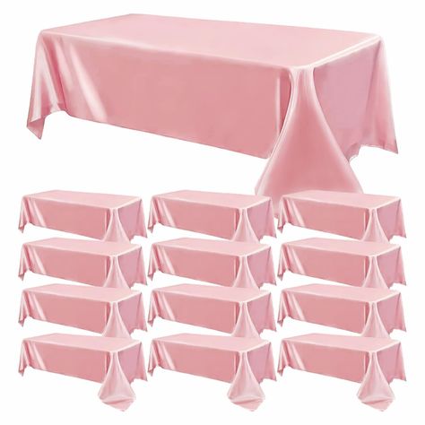 PRICES MAY VARY. ☑️ [Great Value Set] You will get 12 pieces rose gold party tablecloth, enough quantity which will meet your wedding banquets and daily using needs. Save money by choosing a larger sized package. You can use the smooth satin tablecloth alone to decorate your table or use them with other table decoration to present different styles for your party. The satin table cover will make your banquet attractive and impressive. These rectangle tablecloths are ideal for both Indoor and outd Pink Graduation Party, Pink Birthday Decorations, Satin Tablecloth, Pink Sweet 16, Pink Tablecloth, Sweet 16 Decorations, Pink Birthday Party, Gold Birthday Party, Rose Gold Party