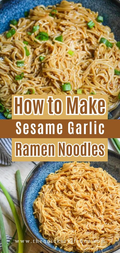 Stir Fried Garlic Ramen Noodles, Kara’s Peanut Butter Ramen, Dinner Recipes With Ramen Noodles, Sesame Soy Noodles, How To Season Ramen Noodles, Soy Sauce Ramen Noodles, Stir Fry Ramen Noodle Recipes, Dressed Up Ramen Noodles, Easy Garlic Noodles Recipe