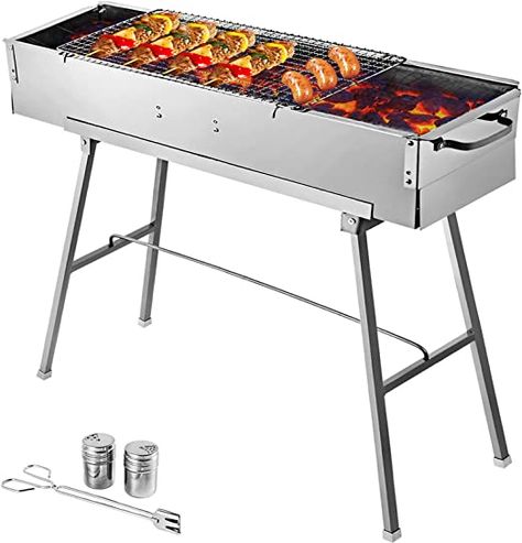 Portable Bbq Grill, Barbecue Portable, Barbecue Camping, Bbq Kit, Brick Bbq, Stainless Steel Bbq Grill, Best Charcoal Grill, Kebabs On The Grill, Charcoal Bbq Grill