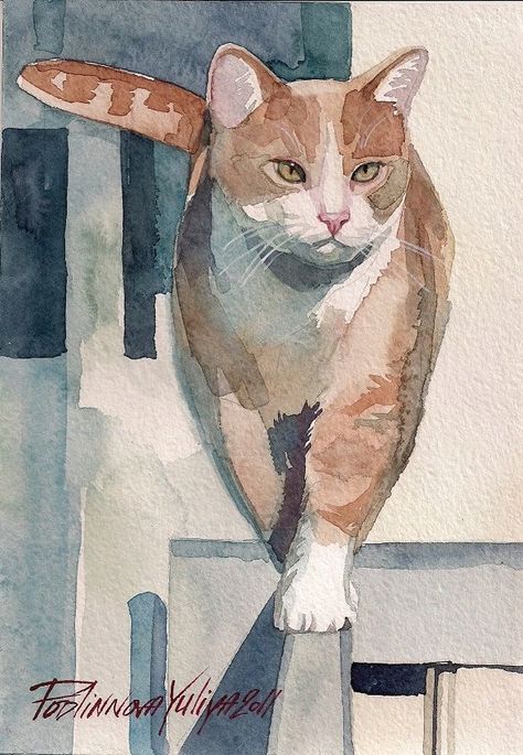 Akvarel Illustration, Watercolour Bird, 강아지 그림, 수채화 그림, Watercolor Cat, Watercolor Art Lessons, Arte Sketchbook, Sketchbook Art, Dessin Adorable