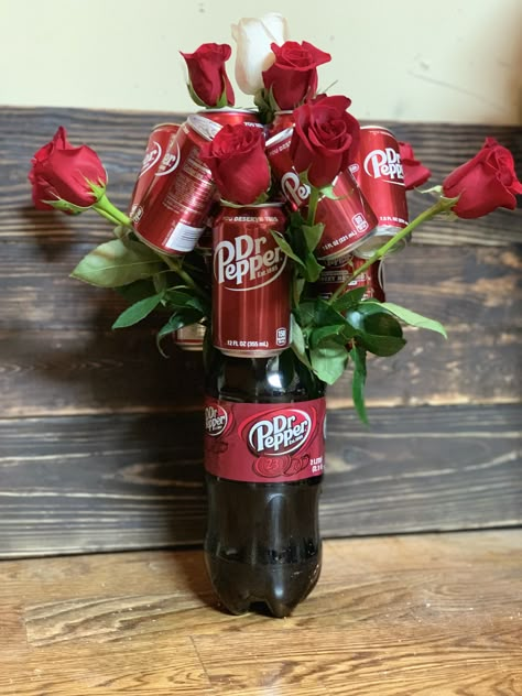 Bouquet of Dr. Pepper Soda  📷@tylerkerr Dr Pepper, Love This, Valentine's Day, Beer, Roses, Red