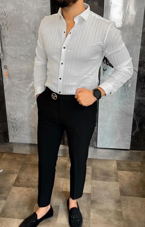 Formal Pant Shirt For Men, Men Shirt Style Formal Mens Fashion, Pent Shirt Men, Masculine Contemporary, Formal Boys Outfit, Gents Suits, Business Casual Attire For Men, Male Dress, Prince Coat