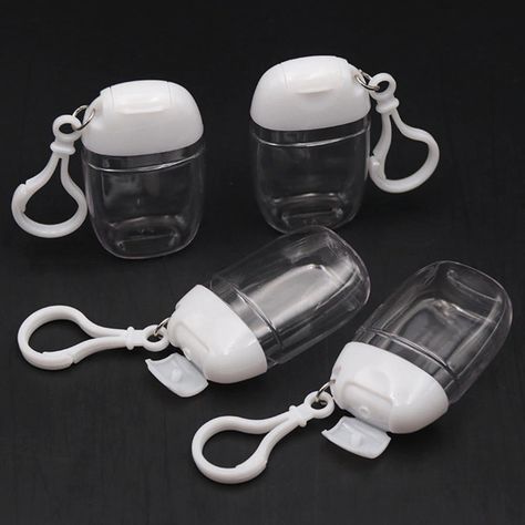 1PC 30ml Empty Hand Sanitizer Travel Small Size Holder Hook Keychain Carriers White Flip Cap Reusable Portable Empty Bottles New|Refillable Bottles| - AliExpress Hand Sanitizer Bottle, Hook Keychain, Sanitizer Bottle, Empty Plastic Bottles, Gloss À Lèvres, Accessories Holder, Cosmetic Containers, Refillable Bottles, Travel Bottles