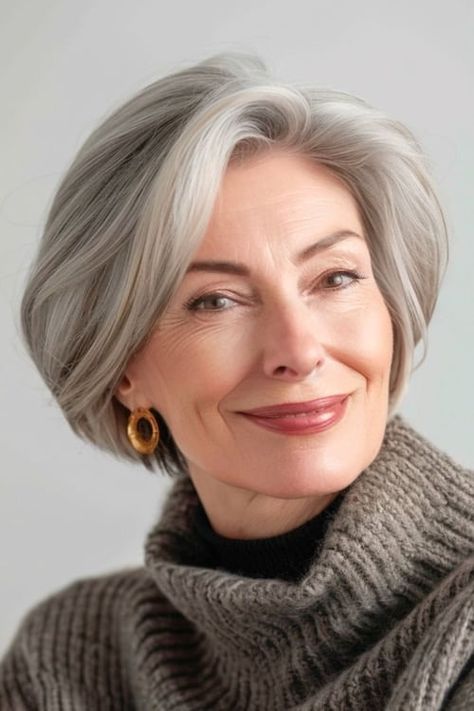 Short Hairstyle Women Widows Peak, Off The Face Hairstyles Over 50, Bob Hairstyles Without Bangs, Short Hairstyles For Thick Hair Over 50, Short Haircut For Women Over 60, Short Haircuts For Women Over 60, Short Hairstyles For Women Over 60, Bob Older Women, Hairstyles Women Over 50