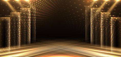 Award Background Design, Pageant Background Design, Awarding Background, Pageant Background, Hollywood Background, Stage Background Design, Black Background Template, Gold Black Background, Luxurious Background