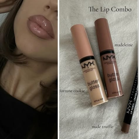 Nude Lip Combos For Light Skin, Good Lip Combos, Maquillage On Fleek, Lip Combos, Butter Gloss, Girly Makeup, Lip Makeup Tutorial, Makeup Artist Tips, Makeup Help