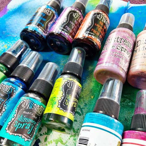 Shimmer Spray, Dylusions Ink Sprays, Dina Wakley, Distress Oxides, Mix Media, My Youtube Channel, Craft Room, Youtube Channel, Craft Projects