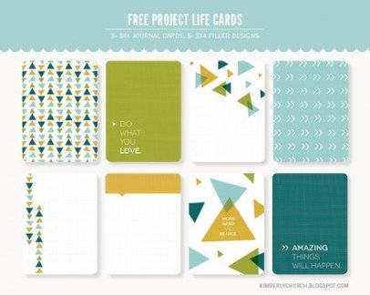 Free Project Life Journaling Cards from Kimberly Church Design Project Life Free, Project Life Freebies, Digi Scrap Freebies, Printable Journal Cards, Digital Project Life, Project Life Printables, Project Life Scrapbook, Project Life Layouts, Project Life Cards