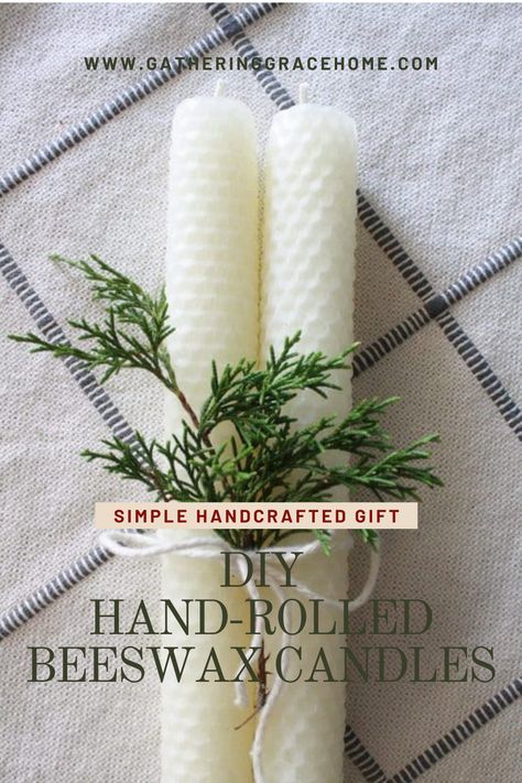 Beeswax Candles Taper, Hand Dipped Candles Diy, Rosemary Candle Diy, Rolled Beeswax Candles Diy, Christmas Beeswax Candles, Diy Taper Candles, Rosemary Candles, Bayberry Candles, Rolled Beeswax Candles