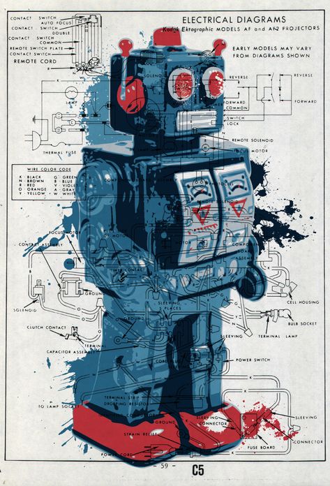 Vintage Robot Art, Robot Tattoo, Images Pop Art, Toy Rocket, Toy Robot, Robot Print, Vintage Robots, Robot Illustration, Retro Robot