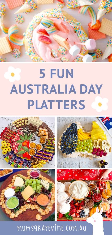 8 Australia Day platter ideas for inspiration | Mum's Grapevine Australia Day Dessert Platter, Aussie Food Platter, Aussie Day Food, Australian Charcuterie Board, Australia Day Food Platter, Australia Day Food Ideas, Australia Day Platter, Australia Day Party Ideas, Australia Day Food