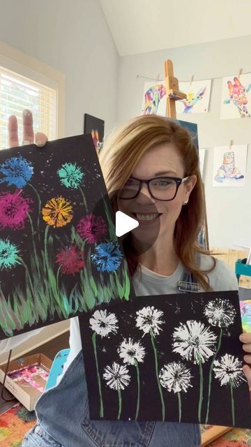 Andrea Nelson on Instagram: "How do I tell Pinterest that I’m good? I got it now. No more dandelions are needed. Thank you. #dandelion #easyart #kidart #homeschoolart #preschoolart #momsofinstagram #makesomething #simpleart" Dandelion Art For Kids, Dandelion Crafts, Dandelion Craft, Andrea Nelson Art, Dandelion Painting, Dandelion Art, Homeschool Art, Kids Artwork, February 10