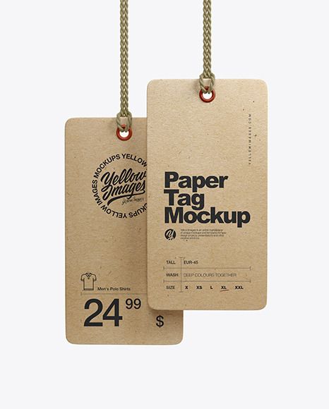 Two Kraft Tag Labels Mockup Hang Tag Design Creative, Shirt Label Design, Merchandise Ideas Products, Labelling Ideas, Price Tag Design, Kraft Tags, Tag Mockup, Merchandise Tags, Hang Tag Design