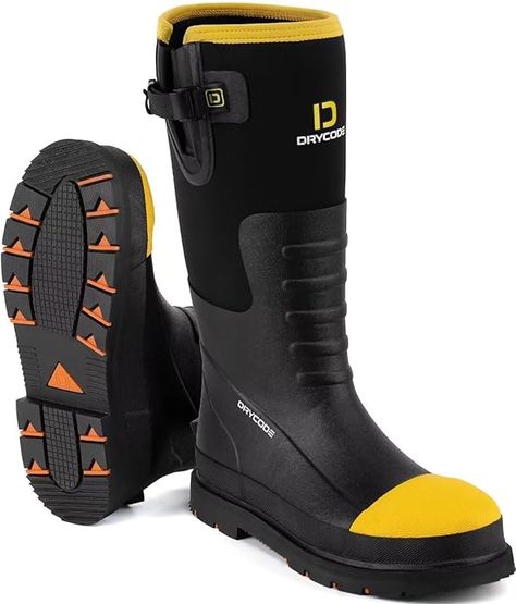 https://amzn.to/3NwgIWl Insulated Work Boots, Survival Equipment, Hunting Boots, Work Boots Men, Work Boot, Rubber Boots, Lumberjack, Rain And Snow Boots, Work Boots