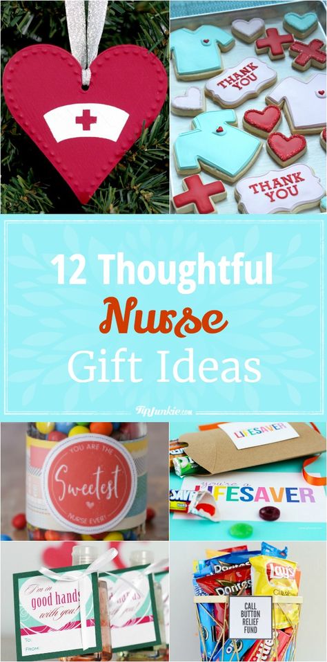 12 Thoughtful Nurse Gift Ideas [DIY] via @tipjunkie Nurse Week Gift Ideas Diy, Er Nurses Week, Nurses Week Humor, Nurses Gifts Diy, Gift Ideas For Nurses, Nurses Week Quotes, Nurse Gift Ideas, Diy Nursing, Appreciation Gifts Diy