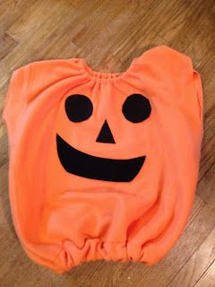 knit 'n lit: 1 Hour Pumpkin Costume: Tutorial No Sew Pumpkin Costume, Toddler Pumpkin Costume Diy, Homemade Pumpkin Costume, Diy Baby Pumpkin Costume, Pumpkin Costume Toddler, Pumpkin Costume Kids, Diy Pumpkin Costume, Adult Pumpkin Costume, Toddler Pumpkin Costume