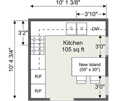 RoomSketcher Kitchen Planner 2D Floor Plan Kitchen Layouts With Measurements, U Shape Kitchen Plans Layout With Dimensions, Small Kitchen Measurements Layout, Kitchen Floor Plan Dimensions, Kitchen Floor Plans With Dimensions, U Shaped Kitchen Plans Layout, Simple Kitchen Floor Plan, How To Draw Kitchen Layout, 11 X 13 Kitchen Layout