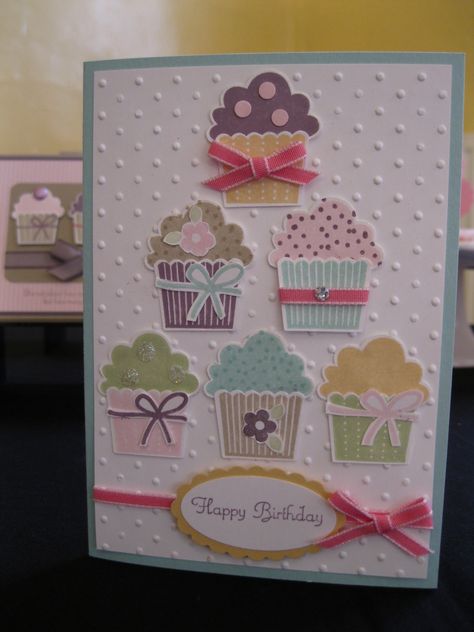 Cupcake Cards, Cupcake Card, Bday Cards, Kids Birthday Cards, Punch Cards, Stamping Up Cards, Handmade Birthday Cards, Creative Cards, Happy Birthday Cards