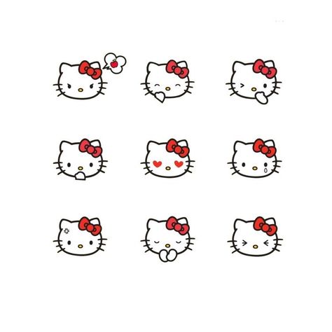 Sanrio Memes, Hello Kitty Stickers, Hello Kitty Printables, Hello Kitty Themes, Kitty Drawing, Hello Kitty Drawing, Red Icons:), Hello Kitty Iphone Wallpaper, Hello Kitty My Melody