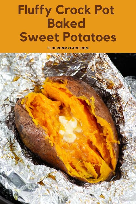 Crock Pot Baked Sweet Potatoes How To Make Sweet Potatoes In Oven, Sweet Potatoes In Crock Pot Slow Cooker, Sweet Potato Recipes In Crockpot, Cook Sweet Potatoes In Crock Pot, Vegetables In Crock Pot, How To Cook Sweet Potatoes In Crock Pot, Sweet Potato In Crock Pot, Crockpot Baked Sweet Potatoes, Crock Pot Spiced Sweet Potatoes