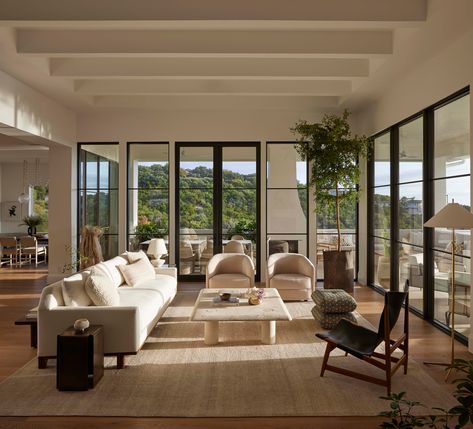 Biophilic Design Interiors Home Living Room, Transitional Contemporary Living Room, House Remodeling, Transitional Decor Living Room, Apartment Decoration, Home Decor Aesthetic, Open Living Room, Tv Unit Design, Living Room Scandinavian