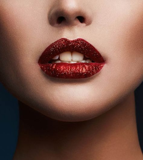 Get Sparkly, Glamorous Lips With The 13 Best Glitter Lipsticks Of 2021 Glitter Lips Makeup Look, Metallic Red Lipstick, Red Glitter Lipstick, Sparkly Lips, Red Glitter Lips, Sparkly Lipstick, Pink Glitter Lipstick, Sparkle Lipstick, Glitter Smokey Eye