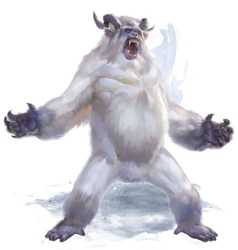 Yeti Yeti Character Design, Yeti Creature, D D Monsters, Dnd Monsters, Fantasy Races, Classic Monsters, Character Wallpaper, Creature Design, Creature Art