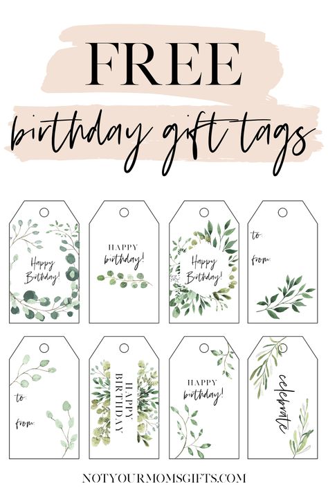 Mothers Day Gift Tags Free Printables, Handmade Tags Printable Free, Free Birthday Gift Tags, Gift Tag Template Free Printable, Gift Tag Template Free, Birthday Tags Printable, Birthday Gift Tags Printable, Tag Template Free, Free Birthday Gifts