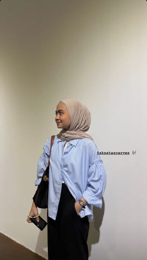 Ootd Korean Style Hijab, Outfit Hijab Simple, Outfit Ngampus, Ootd Korean Style, Outfit Hijab Casual, Hijab Style Casual, Casual College Outfits, Hijabi Fashion Casual, Casual Hijab Outfit