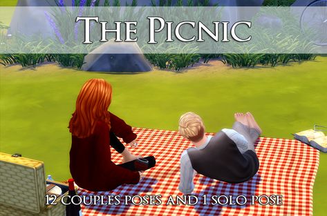 sims 4 cc // custom content pose pack // picnic poses Sims 4 Picnic, Bike Picnic, Sims Traits, Magic Cottage, Sims Poses, 4 Poses, Of Poses, The Picnic, Los Sims