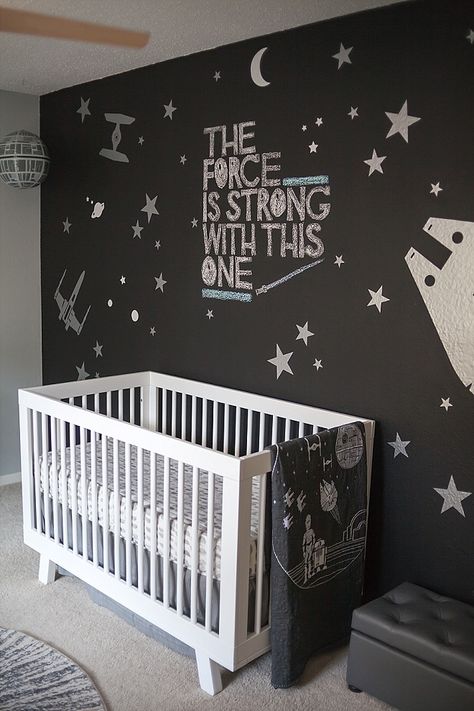 Star Wars Themed Nursery Boys, Star Wars Nursery Gender Neutral, Star Wars Themed Nursery Girl, Star Wars Inspired Nursery, Star Wars Theme Nursery, Gender Neutral Star Wars Nursery, Nerdy Nursery Themes, Harry Potter Star Wars Nursery, Star Wars Toddler Room