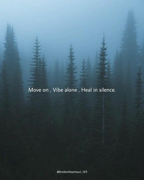 Heal In Silence, Vibe Alone, Fog Painting, Life Lesson Quotes, Thought Of The Day, Self Love Quotes, Move On, Book Of Shadows, Dark Side