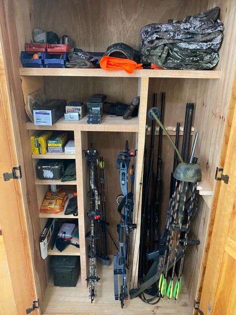 Organisation, Hunting Wader Storage, Diy Hunting Gear Storage, Hunting Storage Ideas Garage, Small Hunting Closet Ideas, Hunting Organization Ideas, Hunting Gear Storage Ideas, Hunting Clothes Storage Ideas, Hunting Equipment Storage Ideas