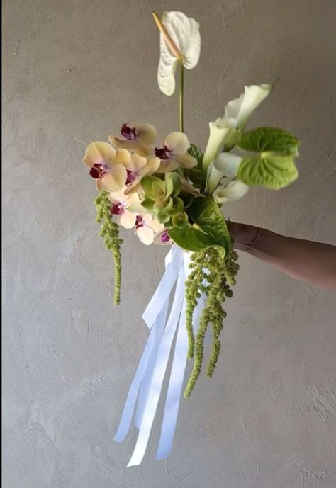 Sage Green Wedding Florals, Green Wedding Floral Arrangements, Standing Floral Arrangements, Anthurium Bouquet, Flower Core, Floral Palette, Bahamas Wedding, Orchid Bouquet, Wedding Reception Flowers