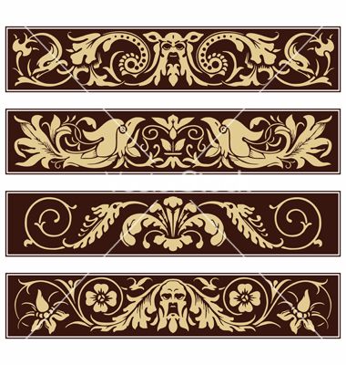 Victorian ornamental vintage decoration border vector art ... Victorian Border, Border Vector, Victorian Frame, Victorian Pattern, Tooling Patterns, Vintage Decoration, Victorian Design, Pretty Drawings, Decorative Borders