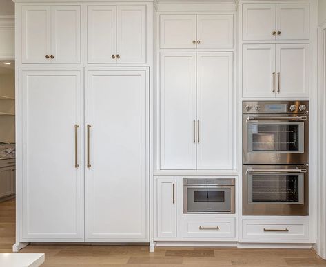 Whole Wall Cabinets Kitchen, Built In Pantry Cabinet Wall With Refrigerator, Built In Refrigerator And Double Oven, Fridge Built In Cabinet, Fridgedaire Gallery Wall Ovens, 48 Inch Refrigerator, Built In Refrigerator Cabinet, Column Refrigerator With Full Heifht Cabinet Next To It, 48” Range Built In