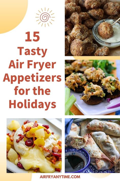 Airfryer Appetizers Easy, Best Air Fryer Appetizers, Football Appetizers Air Fryer, Air Fryer Recipes Snacks Appetizers, Air Fryer Christmas, Airfryer Holiday Recipes, Air Fryer Party Appetizers, Air Fryer Holiday Recipes, Appetizers Air Fryer