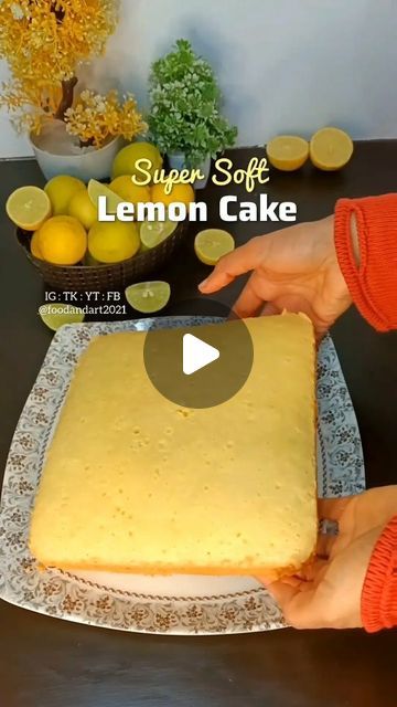 122K views · 2.7K likes | Food & Art on Instagram: "Super Soft Lemon Cake Recipe Without Oven By Food & Art
Ingredients:
Eggs 3
Sugar 1 cup (150g)
Cooking Oil 1/2 cup
Lemon Juice 3 tbsp
Lemon Zest 1 tbsp
Maida (all purpose flour) 1 & 1/4 cup (150g)
Baking powder 1 tbsp
------------------

Put stones in a pot and preheat 5 minutes on high flame. Then place cake mold on stones and bake 35-40 minutes on low-med flame. Enjoy!

Follow for more easy cake recipes, baking recipes, no oven baking, cake recipes without oven & more.

#foodandart2021 #cake #peanutbuttercake #cakewithoutoven #noovencake #noovenbaking #easybaking #cakerecipe #cakerecipes #teacake #teacakes #lemoncake #lemoncakes #lemoncake🍋" No Oven Baking, Baking Cake Recipes, Recipes No Oven, Recipes Without Oven, Cake Recipes Without Oven, Cake Without Oven, Cake Recipes Without Eggs, Tea Cakes Recipes, Lemon Cake Recipe