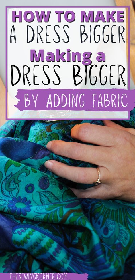 When your favorite dress no longer fits, not to worry because learning how to make a dress bigger is a lot easier than you think. In fact, knowing how to make a dress bigger by adding fabric is one of the easiest ways to enlarge the size of your dress. How To Size Up A Dress, How To Make A Too Small Dress Larger, How To Make A Dress Bigger At The Back, Altering Clothes Bigger Dress, Dress Too Small Hack, Adding Side Panels To A Dress, Add Fabric To Dress, How To Make A Dress Bigger On The Sides, How To Expand A Dress