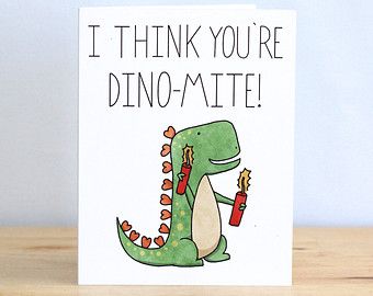 Happy Birthday Boyfriend Quotes, Cute Valentines Day Cards, Happy Birthday Boyfriend, Valentines Puns, Cute Valentines Card, Punny Cards, Dinosaur Cards, Funniest Valentines Cards, Pun Card