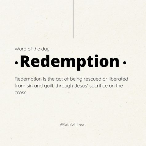 A word to think about... ✨ ༒•𝓡𝓮𝓭𝓮𝓶𝓹𝓽𝓲𝓸𝓷•༒ How have you experienced Jesus' redemption in your life? ❤️🙏 #Redemption #god #love #crist #grace #merciful #viral #real #truth #post Quotes About Redemption, Redemption Quotes, Side Character, God Love, Art House, Bible Art, Greek Gods, A Word, Quotes About God