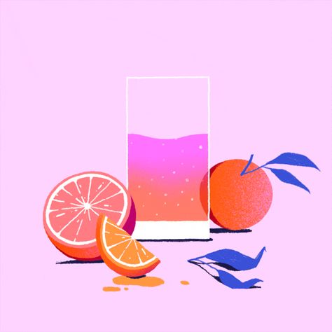 Orange Juice Illustration, Drink Animation, Simple Motion Graphics, Head Animation, Juice Illustration, Dorm Art, Motion Graphics Inspiration, Motion Design Video, Illustration Animation