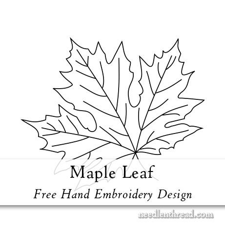 Sometimes, you need to embroider just a touch of the season. Instead of a full-fledged, all-out, massive seasonal embroidery project, a simple nod to the season may do. And what better nod to fall than the maple leaf? It's the quintessential emblem of autumn color. Granted, it's not the only Autumn Leaf Embroidery Pattern, Embroidered Maple Leaf, Maple Leaf Embroidery Pattern, Maple Leaf Embroidery Design, Autumn Leaf Embroidery, Maple Leaf Template Free Printable, Seasonal Embroidery, Maple Leaf Embroidery, Free Hand Embroidery