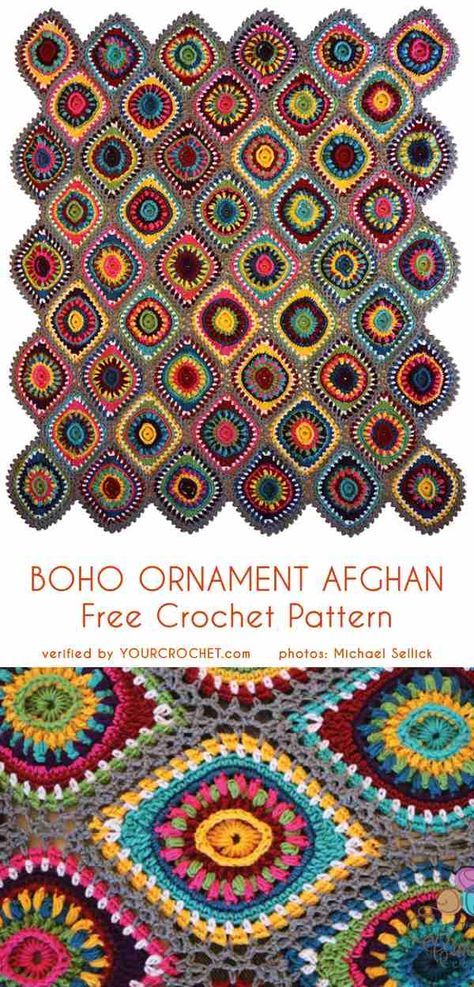 Christmas boho blanket Motifs Afghans, Modern Haken, Christmas Crochet Blanket, Beau Crochet, Christmas Boho, Crochet For Beginners Blanket, Blanket Ideas, Trendy Sewing, Afghan Patterns