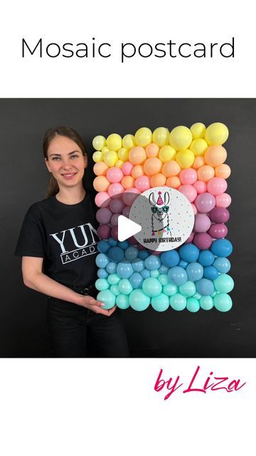 36K views · 2.1K likes | 🎓┊ YUMI ⋆ Balloons academy on Instagram: "💥A mosaic postcard with balloons  🎈Latex balloons made the postcard airy and light  🧲The interesting part of this composition is the gift held by a magnet  ✔️You can purchase all of the above products at our website: www.yumi.market  ✔️Worldwide delivery ✔️Manager’s advice: +380 (67) 683 11 44 Viber/Telegram/WhatsApp  #balloon #balloonbox #surprisebox #balloondecor #balloonartist #balloondecorations #balloonsurprise #balloonshop" Diy Balloon Mosaic, Shoe Balloon Mosaic, Balloon Mosaic, Balloon Mosaic Letters, Grad Balloon Mosaic, 67th Birthday, Balloon Surprise, Balloon Box, Balloon Shop