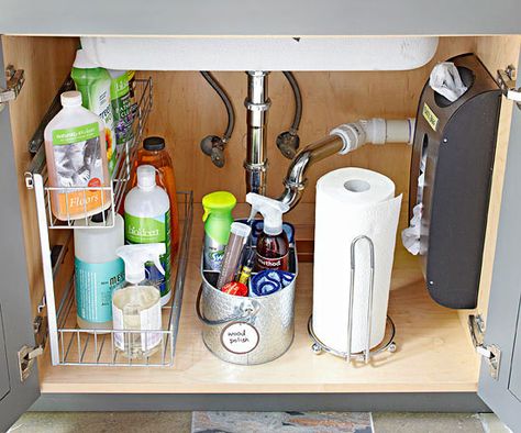 Paso 9: Vuelva a evaluar su horario Organize Kitchen Sink, Kitchen Sink Area, Cleaning Caddy, Organize Kitchen, Clean House Schedule, Wire Shelves, Speed Cleaning, Optimize Space, Bag Dispenser