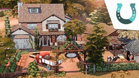 A small-ish ranch for a big family with ALL of the in-game animals for my save file! 🐮 • 📍 30x30 in Chestnut Ridge • No CC • Packs Used: NOT pack restricted! • $130,264 Simoleons • 4 bed, 3 bath (space for 4-5 Sims, 2 horses, a dog, cow/llama, goats/sheep & chickens) • Official Lot Name: Canter Cottage Sims 4 Horse Ranch, Small Ranch House, Sims 4 Cottage, 2 Horses, Cc Packs, Sims 4 Family, Ranch Farm, Casas The Sims 4, Save File